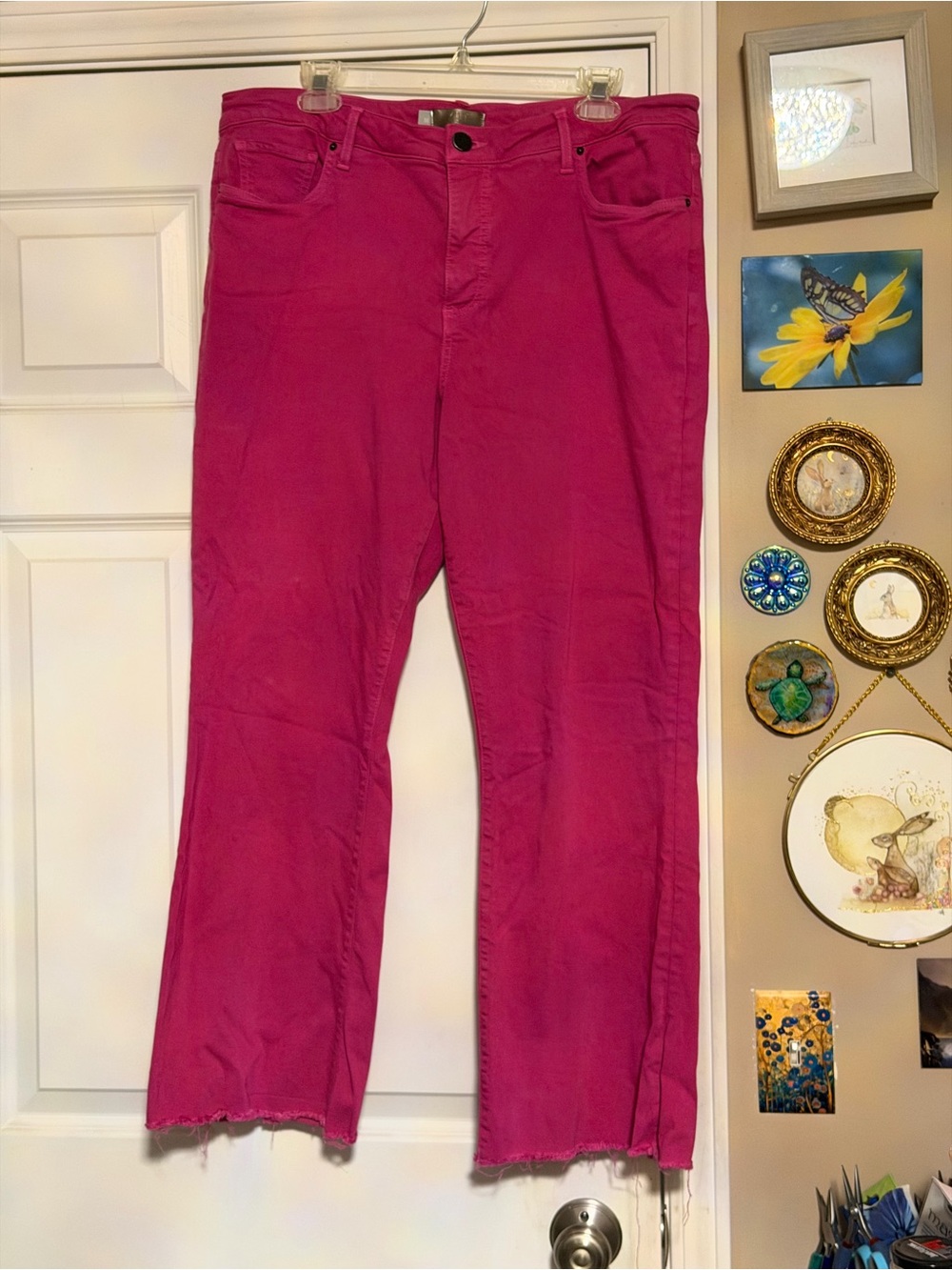 Kut from the Kloth Pink Cropped Jeans